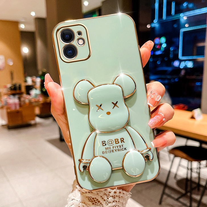 Ốp Điện Thoại Hình Gấu 3d Kèm Giá Đỡ Cho iPhone 6 plus 6s plus 7 plus 8 plus xs max xr 11 pro max 12 pro max 13 pro max 14 plus 14 pro max