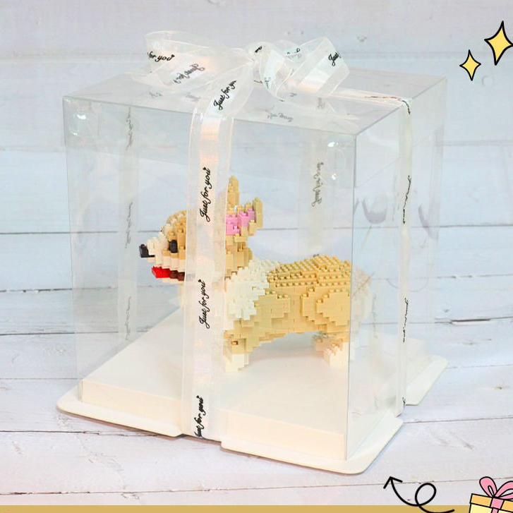 Mô Hình Lắp Ráp Chú Chó Corgi Husky Cỡ Nhỏ Dễ Thương