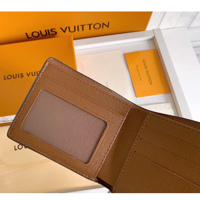 Sẵn sàng giao hàng Louis Vuitton LV dành cho nam, ví đựng album ngắn bên trong có hộp M60930