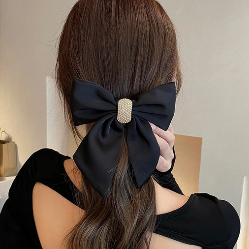 Kẹp Tóc Nơ Đính Đá Phong Cách Hàn Quốc Mới Cho Nữ