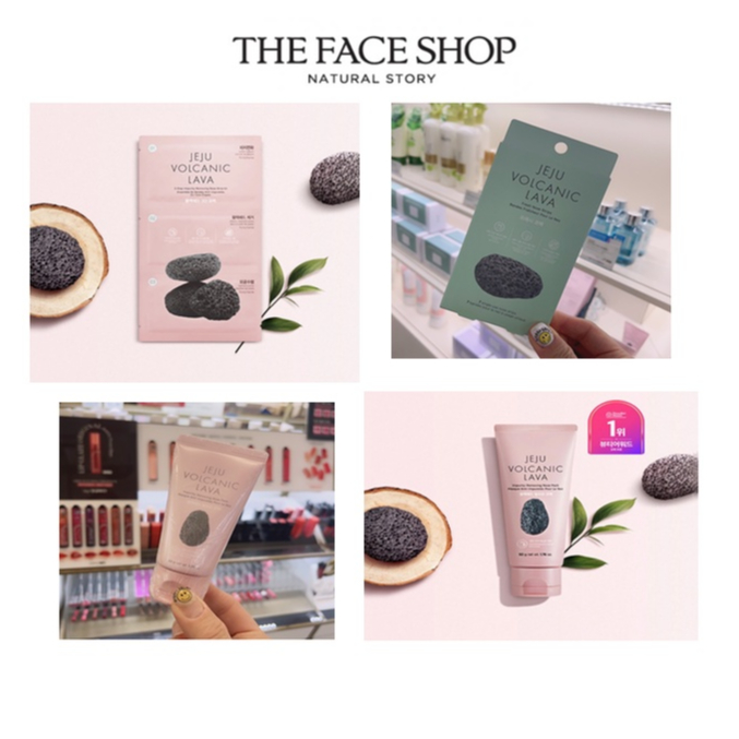 [The Face Shop] Set 7 Miếng Dán Mũi Lột Mụn Đầu Đen 3 Bước Jeju Nham Thạch