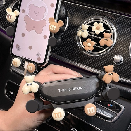 Giá Đỡ Điện Thoại Gắn Taplo, Kính Lái Ô Tô Gắn Hoạ Tiết Hoạt Hình Dễ Thương