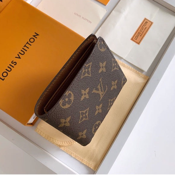 Sẵn sàng giao hàng Louis Vuitton LV dành cho nam, ví đựng album ngắn bên trong có hộp M60930
