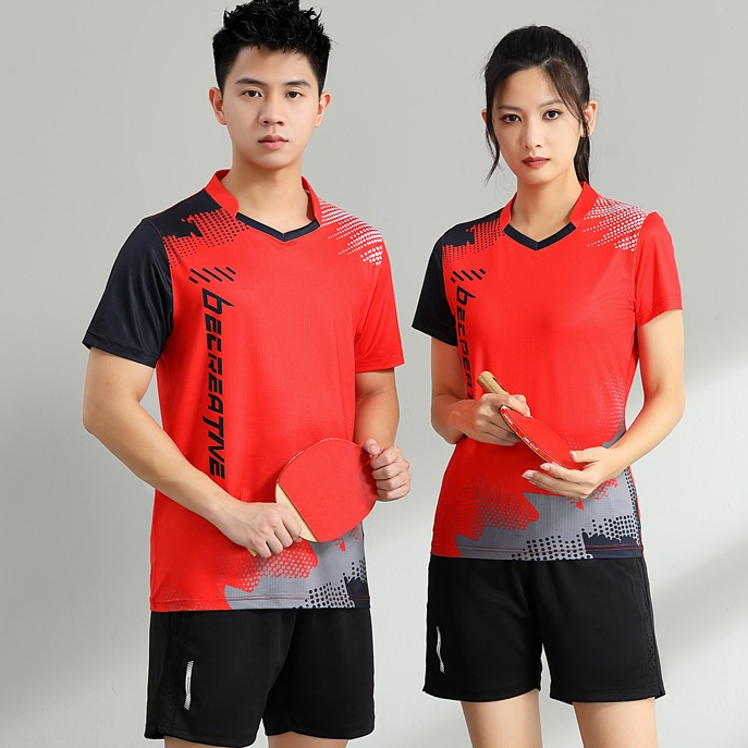 Áo Thun Tay Ngắn Thoáng Khí Mau Khô Thời Trang Hè 2023 Mới Cho Nam Nữ Chơi Cầu Lông
