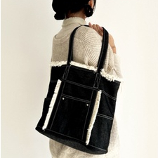 Túi Xách Denim Cỡ Lớn Phối Tua Rua Thiết Kế Đơn Giản Cho Nữ