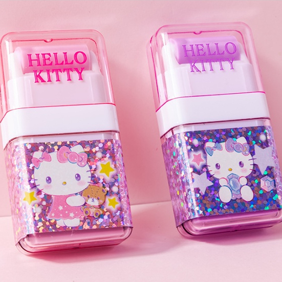 Ảnh dễ thương của Hello Kitty sửa chữa đầu kép bút tẩy Hello Kitty đầu kép bút tẩy lăn sửa chữa kép Hello Kitty quà văn phòng phẩm