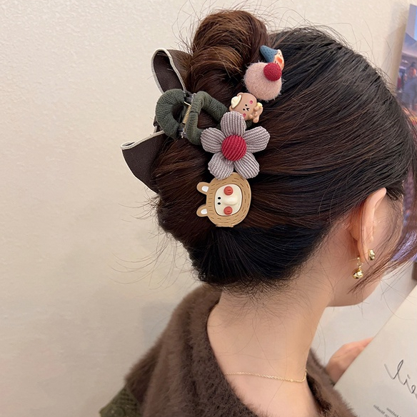 Kẹp Tóc Hình Nơ Cỡ Lớn Dễ Thương Chất Lượng Cao Cho Nữ