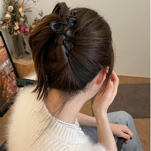 Kẹp Tóc Kim Loại Họa Tiết Gợn Sóng Đơn Giản Cao Cấp Phong Cách Hàn Quốc