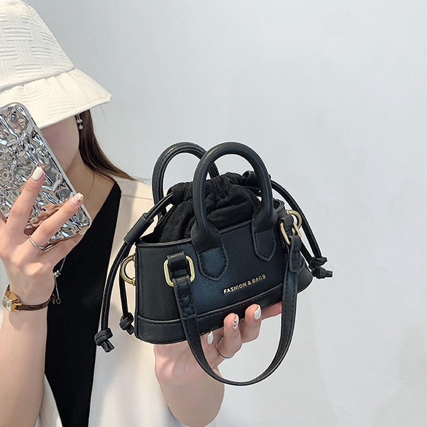 Menas Túi Đeo Chéo Da PU mini Màu Trơn Phong Cách Âu Mỹ Thời Trang Cho Nam Và Nữ