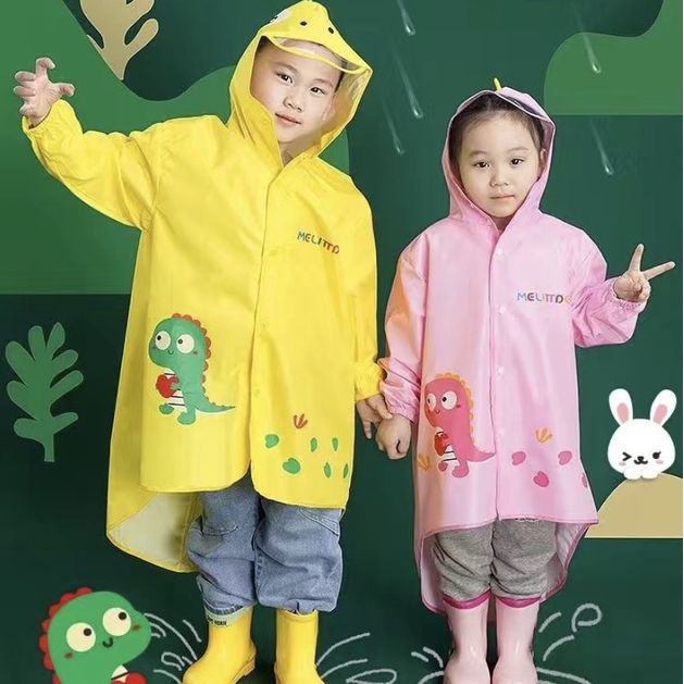 Babyfair Áo Mưa Trẻ Em Loại Bé Trai Phù Hợp Với Hình Hoạt Dễ Thương In Poncho Cho Học Sinh Tiểu