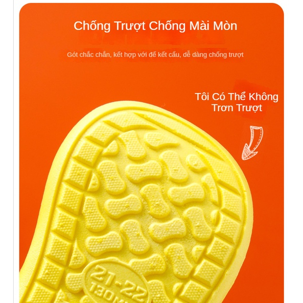 Dép trẻ em  Dép Sandal Đục Lỗ Thoáng Khí Chống Trượt Họa Tiết Hoạt Hình Thời Trang Mùa Hè Cho Bé TTC520