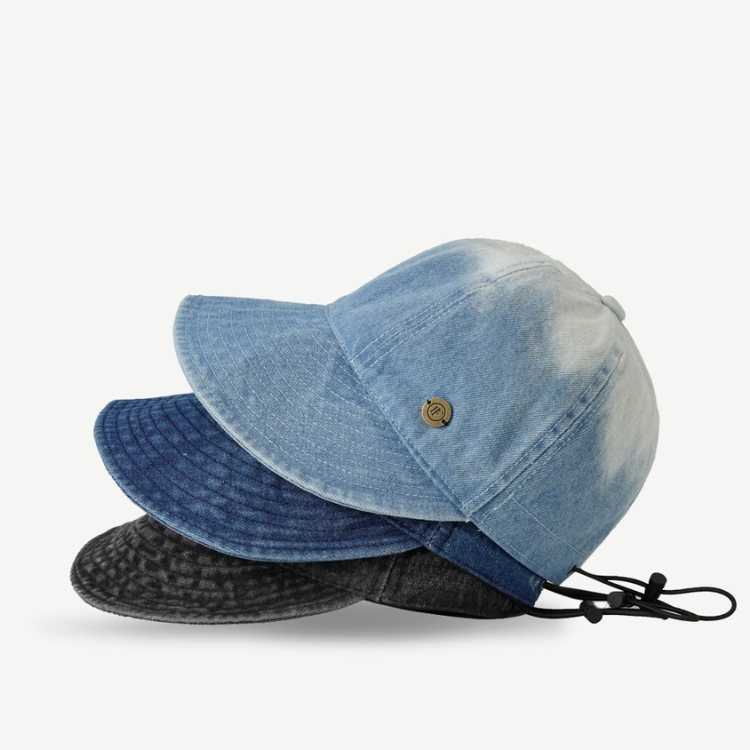 Nón Denim Rộng Vành Màu Nhuộm Phong Cách Nhật Bản Thời Trang Xuân Hè Cho Nữ