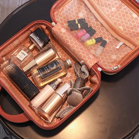 ❤ Hành lý xách tay Túi mỹ phẩm 3D Hoạt hình Mẫu thỏ Hộp đựng đồ trang điểm cho nữ sinh