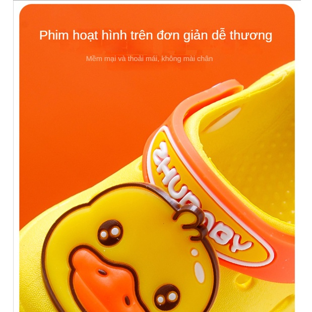 Dép trẻ em  Dép Sandal Đục Lỗ Thoáng Khí Chống Trượt Họa Tiết Hoạt Hình Thời Trang Mùa Hè Cho Bé TTC520