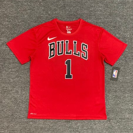 Áo Thun Thể Thao Tay Ngắn Thoáng Khí Nhanh Khô Chất Lượng Cao In Hình Michael Jordan Chicago Bulls Derrick Rose Zach LaVineT NBA Cho Nam