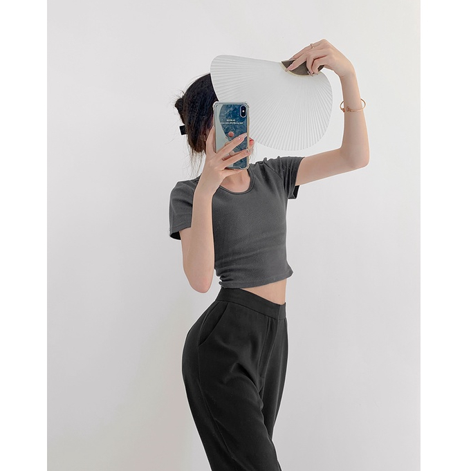 Áo Thun Ngắn Tay Thiết Kế Đơn Giản Thời Trang Mùa Hè Hàn Quốc