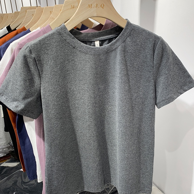 Áo Thun Nữ Tay Ngắn Cổ Tròn Vải Cotton Nguyên Chất 60869