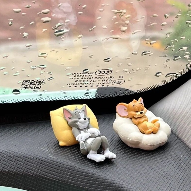 Mô Hình Mèo Tom Và Chuột Jerry Dễ Thương Trang Trí Xe Hơi