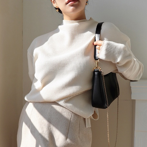 Mischa Túi Xách Da PU Màu Trơn Phong Cách retro Thời Trang Cho Nữ