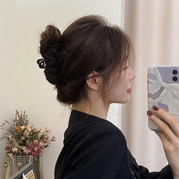 Kẹp Tóc Kim Loại Họa Tiết Gợn Sóng Đơn Giản Cao Cấp Phong Cách Hàn Quốc