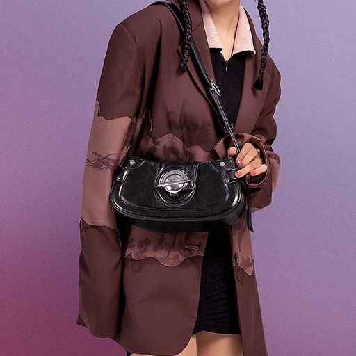 Mischa Túi Đeo Vai Bằng Da PU Chất Lượng Cao Thời Trang Phong Cách niche Cổ Điển