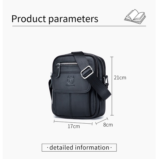 Túi Da Bò Mini Đeo Chéo Phong Cách Doanh Nhân Thời Trang Cho Nam