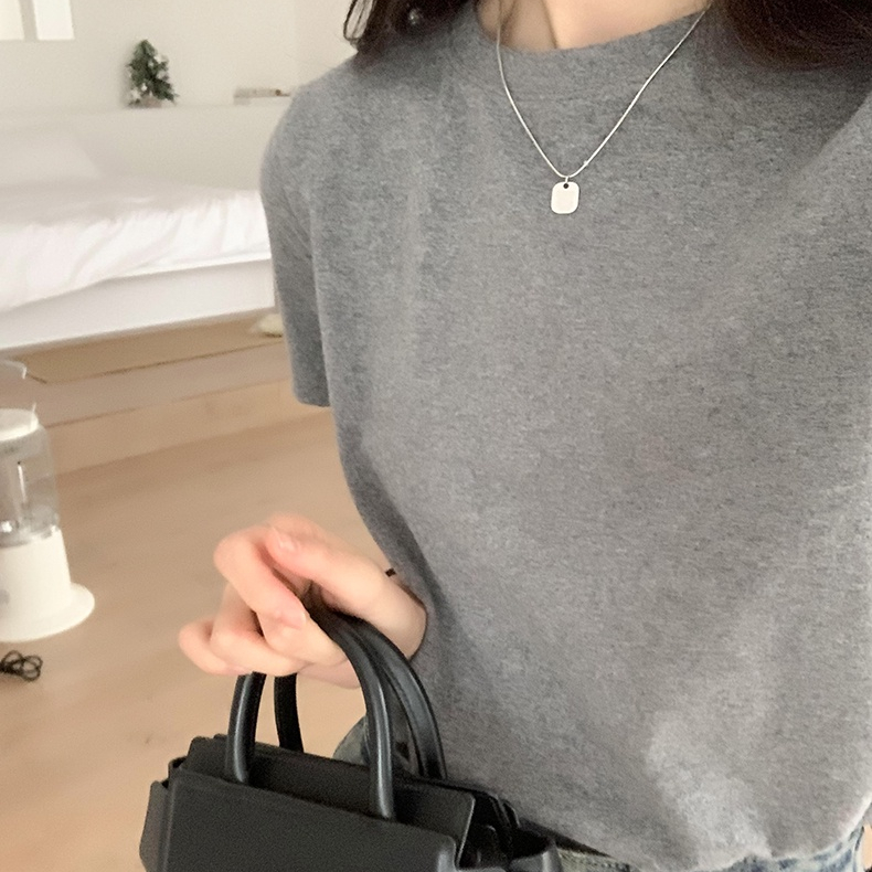 Áo Thun Nữ Tay Ngắn Cổ Tròn Vải Cotton Nguyên Chất 60869