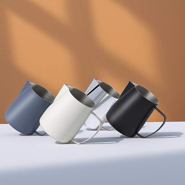 Bình hấp sữa tạo bọt shamjina bằng thép không gỉ phủ lớp chống dính cho quán cà phê/bar/espresso/latte/cà phê/cappuccino