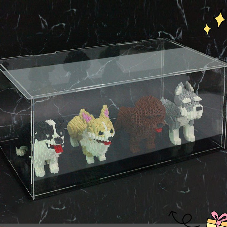 Mô Hình Lắp Ráp Chú Chó Corgi Husky Cỡ Nhỏ Dễ Thương