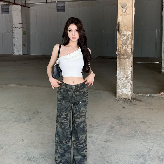 Áo lửng ZHELIHANGFEI vải dệt kim lưng cao gợi cảm thời trang dành cho nữ