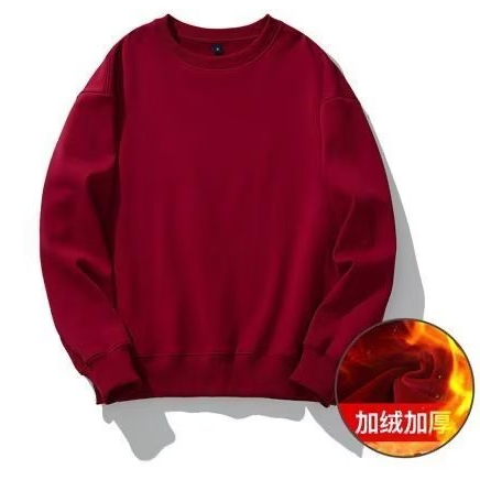 Áo Sweater Tay Dài Cổ Tròn Dáng Rộng Màu Đỏ Phong Cách Hàn Quốc Mới Cho Nam áo tay dài trơn unisex