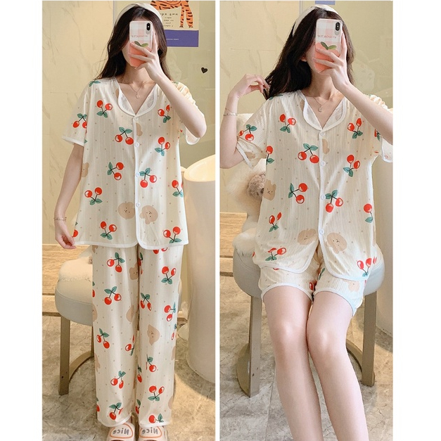 Tiktok Live Bán Chạy Bộ Đồ Ngủ Ngắn Tay Họa Tiết Sọc Ngang Màu Tím Phong Cách Mới Mùa Hè Cho Nữ