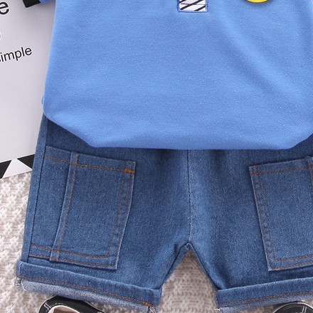 Set Áo Thun POLO Tay Ngắn Và Quần short Thời Trang Mùa Hè Mới Cho Bé 0-4 Tuổi