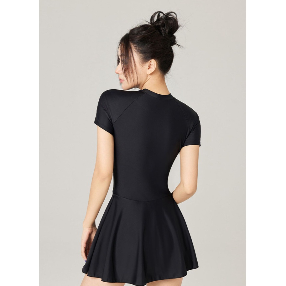 U Gonna S Áo tắm nữ tay ngắn gợi cảm một mảnh với miếng độn ngực đơn giản cổ điển thanh lịch thời trang đàn hồi màu trơn 2023 | BigBuy360 - bigbuy360.vn