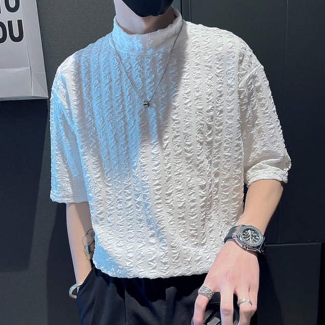 Áo Thun Ngắn Tay Cổ Tròn Màu Trơn Thời Trang Mùa Hè Trẻ Trung 3 Màu Tùy Chọn M-3XL