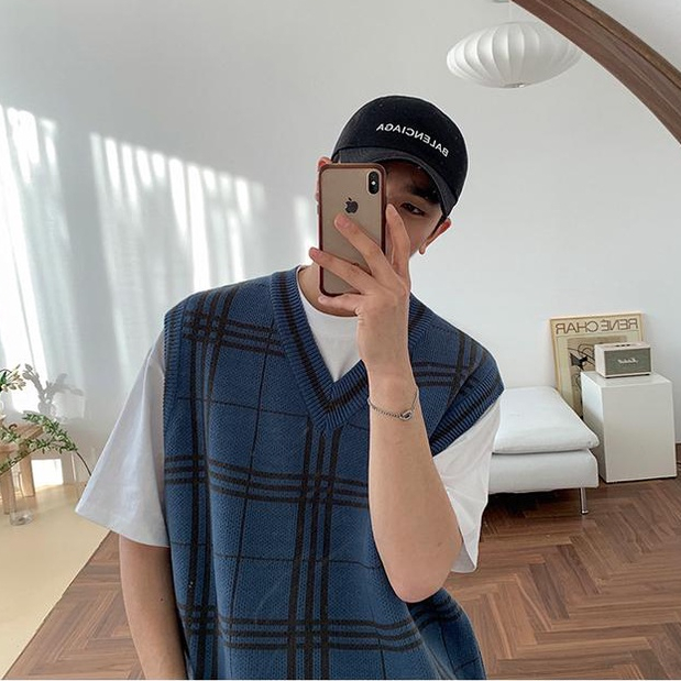 Áo sweater dệt kim AOKANG sát nách kẻ sọc lớn kiểu dáng sành điệu đa năng | BigBuy360 - bigbuy360.vn