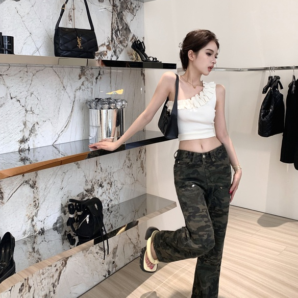 Áo lửng ZHELIHANGFEI vải dệt kim lưng cao gợi cảm thời trang dành cho nữ