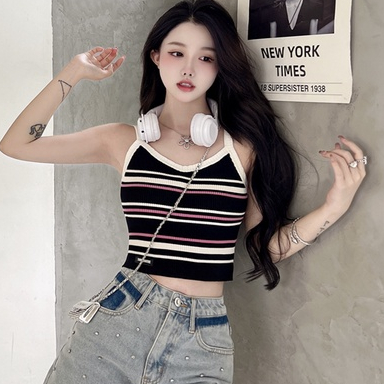 Áo hai dây Nữ Ngắn Sọc Ngang