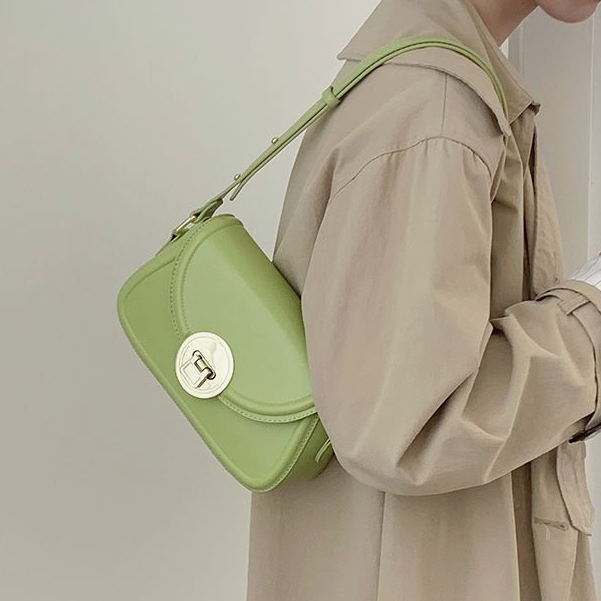 Túi xách đeo chéo đẹp túi kẹp nách màu xanh lá túi đeo vai vintage