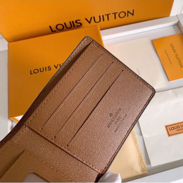 Sẵn sàng giao hàng Louis Vuitton LV dành cho nam, ví đựng album ngắn bên trong có hộp M60930