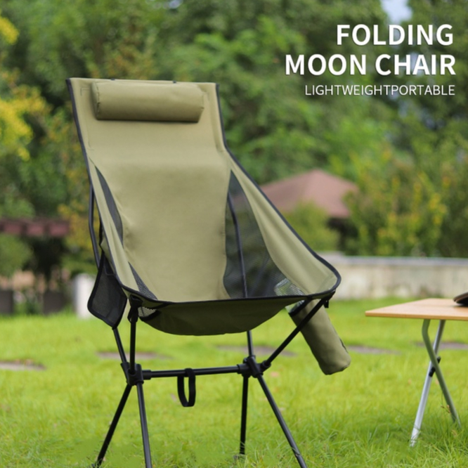 [Hàng Sẵn] Ghế cắm trại có thể gập lại khung hợp kim nhôm thoáng khí di động siêu nhẹ để câu cá 【Summer062】