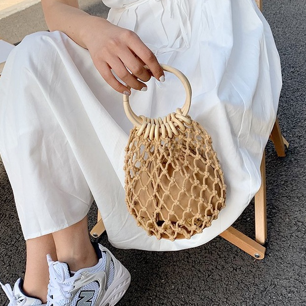 Túi cói xách tay thời trang đi biển dành cho bạn nữ