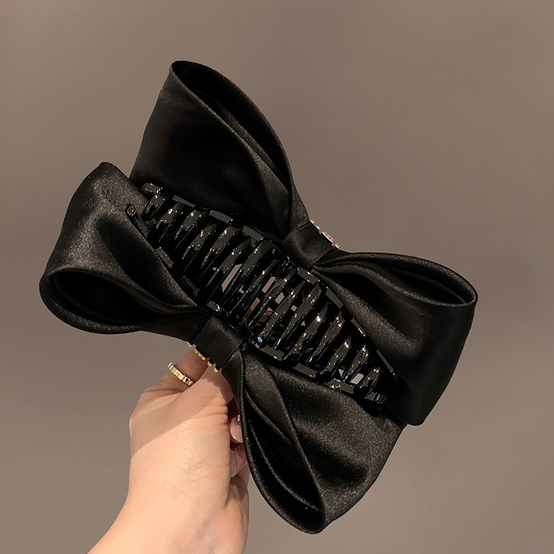 Kẹp Tóc Nơ Lớn 13cm Bằng satin Cao Cấp Thanh Lịch Dành Cho Nữ