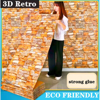 Miếng dán tường 3d giả gạch 3d trang trí nội thất