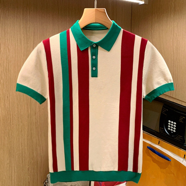 Áo Sơ Mi Tay Ngắn Dáng Ôm Thoáng Khí Họa Tiết Kẻ Sọc Size M-3xl Thời Trang Mùa Hè Trẻ Trung