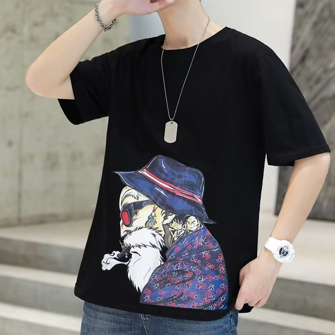 Áo Thun Nam Tay Ngắn Dáng Rộng Phong Cách Hàn Quốc Thời Trang Mùa Hè Size S-5XL