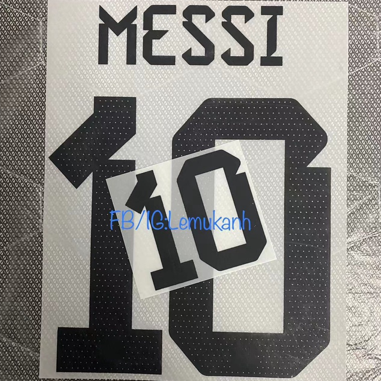 Huy Hiệu In Chữ Argentina Số 10 MESSI 2022