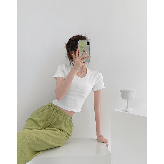 Áo Thun Ngắn Tay Thiết Kế Đơn Giản Thời Trang Mùa Hè Hàn Quốc