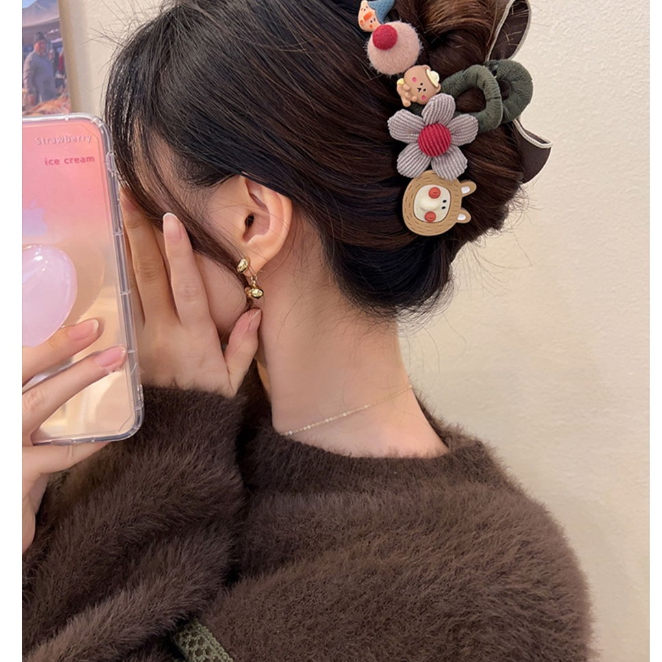 Kẹp Tóc Hình Nơ Cỡ Lớn Dễ Thương Chất Lượng Cao Cho Nữ