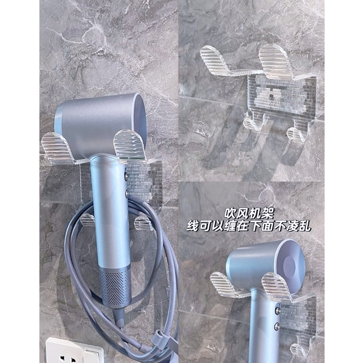 Giá Treo Máy Sấy Tóc Gắn Tường Bằng Acrylic Sang Trọng Tiện Dụng Cho Nhà Tắm